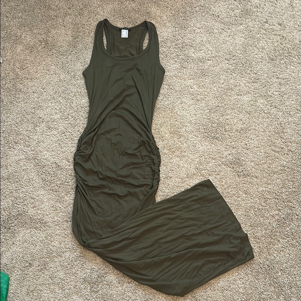 Green Venus maxi dress
